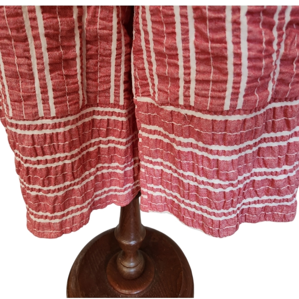 LOST + WANDER x ANTHROPOLOGIE "Robin" Striped Seersucker Wide Jumpsuit - Size M - Picture 12 of 16